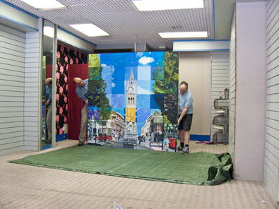 painting assembled inside shop