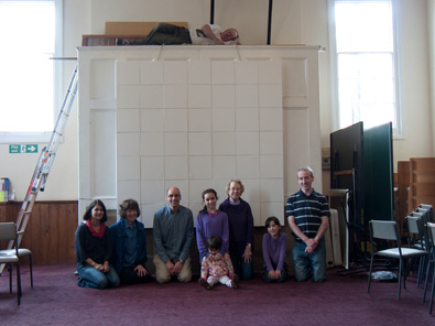 Photo of preparing the canvases