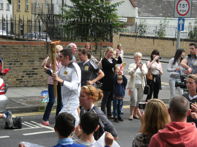 photo of torch going west along saddington street
